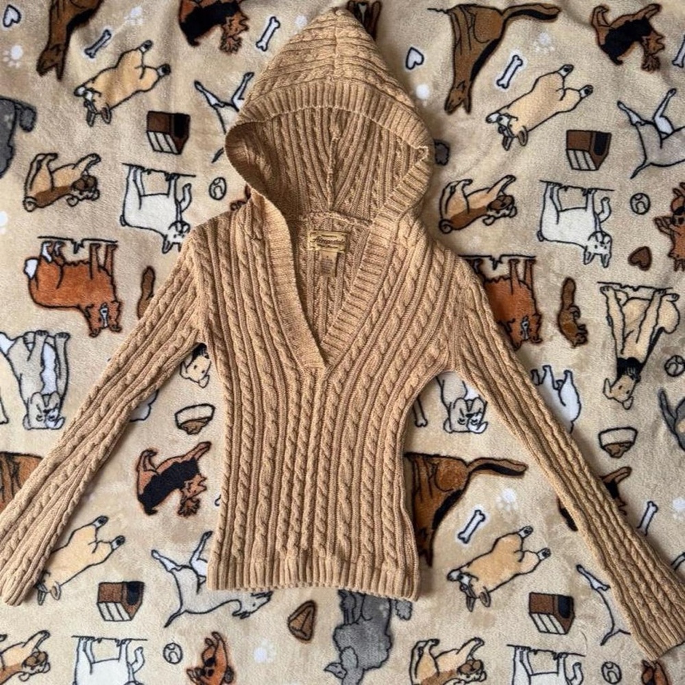 vintage y2k Aéropostale limited edition knit sweater with flared sleeves 🤎